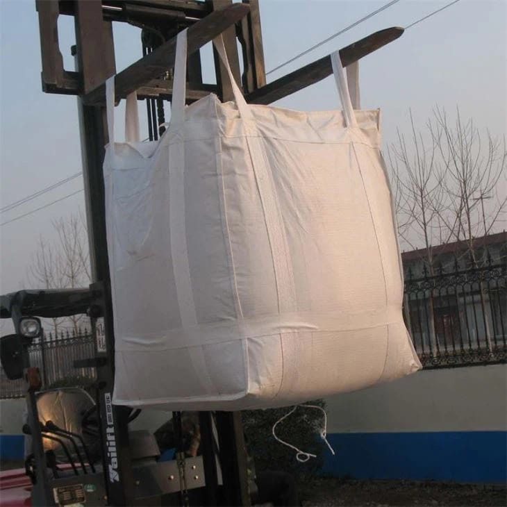Jumbo bulk bag lifted by a forklift